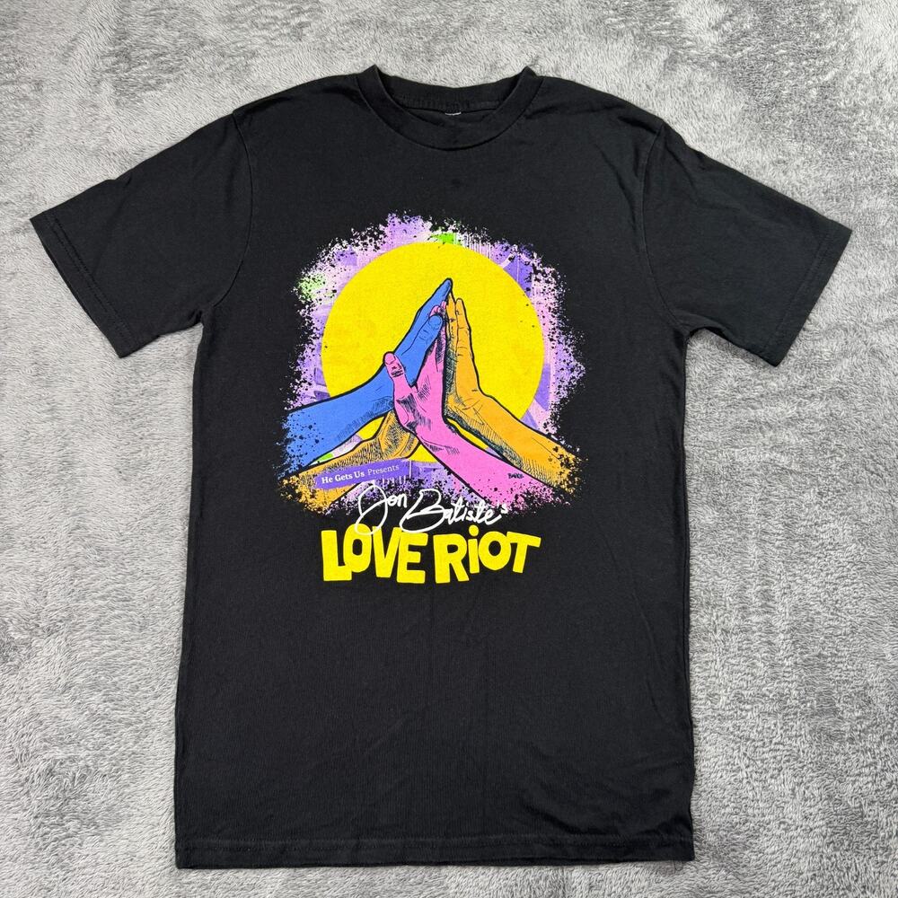 2025 New Orleans He Gets Us Jon Batiste’s Love Riot Tour Shirt Black Adult S
